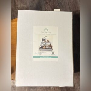 Farmhouse Gray Tiered Tray